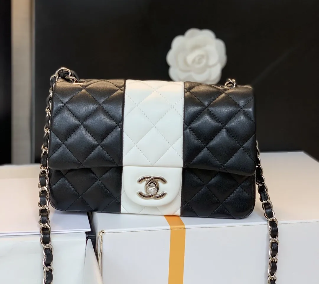 CHLMini Flap Bag Black For Women 7.8in/20cm