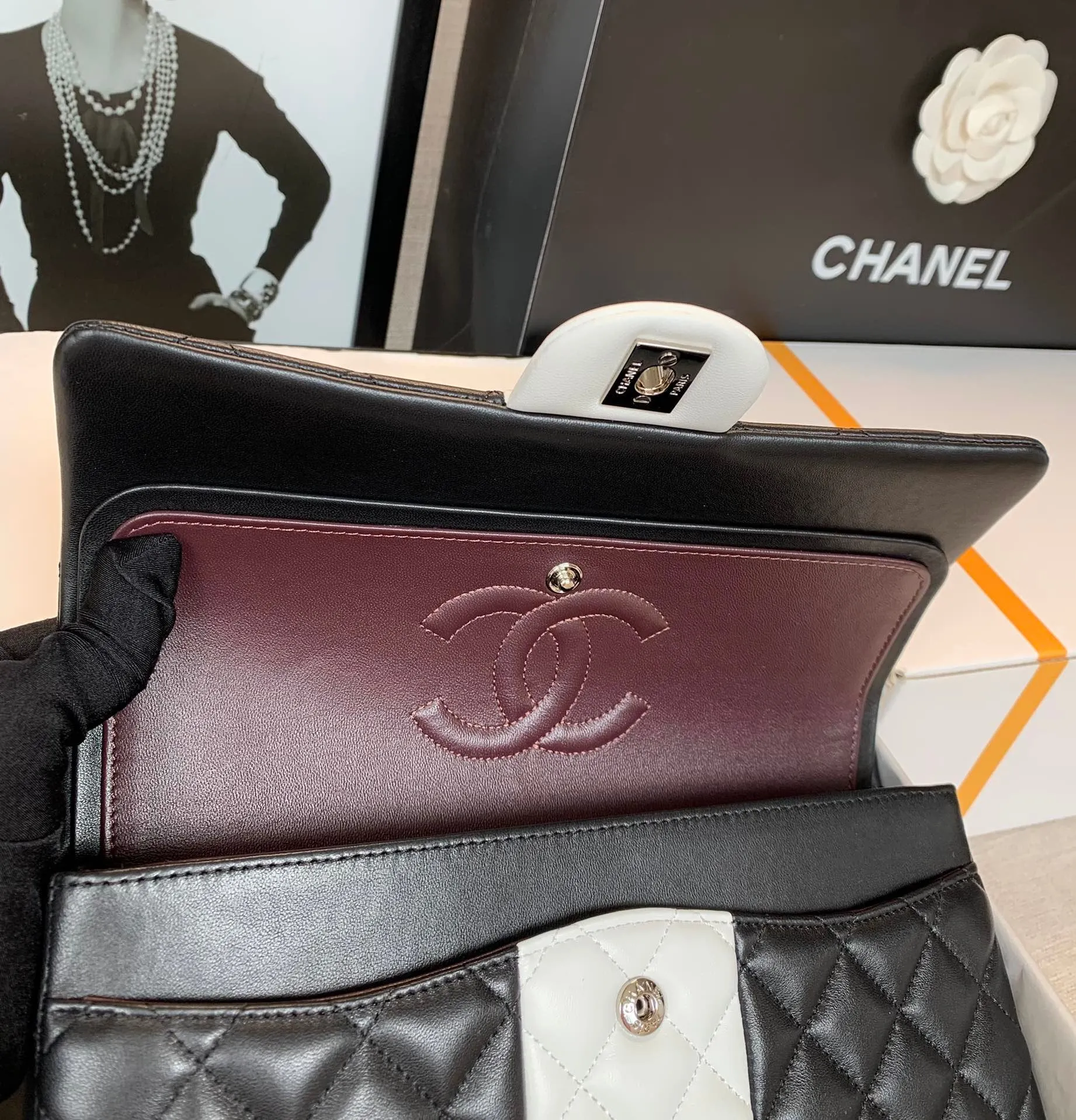 CHLMini Flap Bag Black For Women 7.8in/20cm