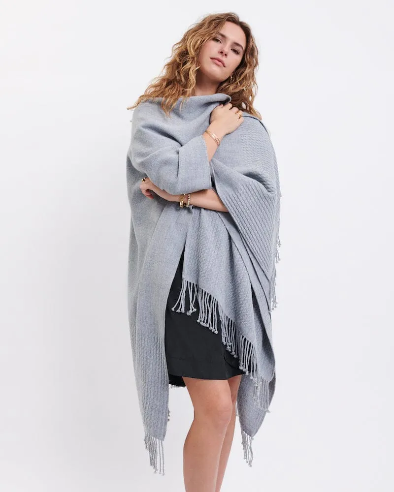 Classic Travel Wrap in Fog Grey by Mersea