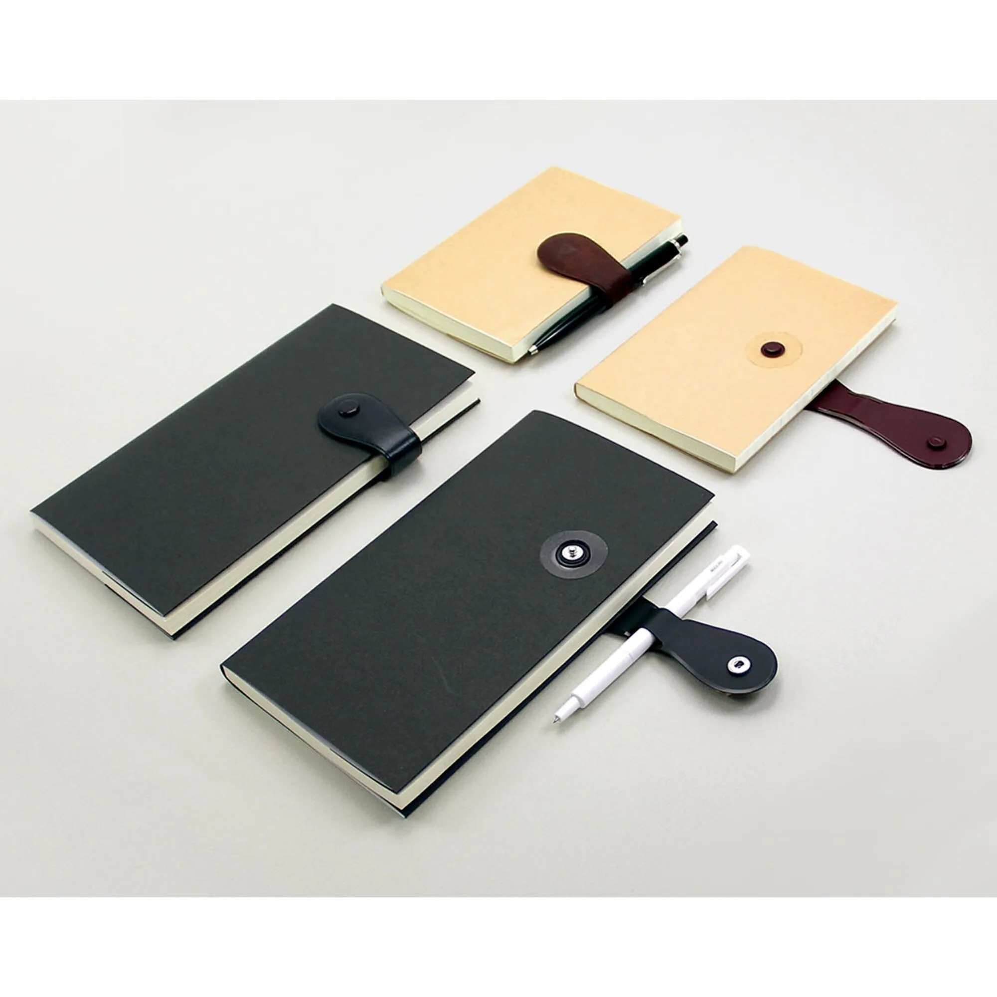 CLEAR Midori Belt Seal SNAP Pen Holder Pen Clip and Notebook Closure Pen Storage Notebook Band Notebook Seal Belt Sticker
