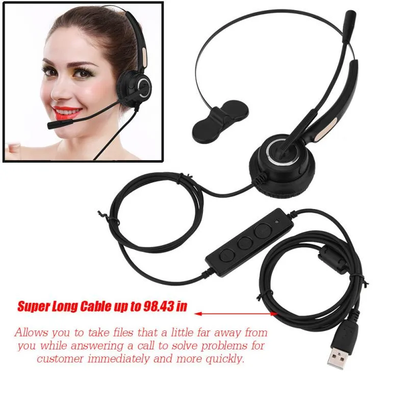 Clear Stereo Sound Call Center Headset (USB, Noise Cancelling)