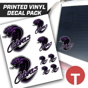 Cobras Softball - Logo Vinyl Decal Pack