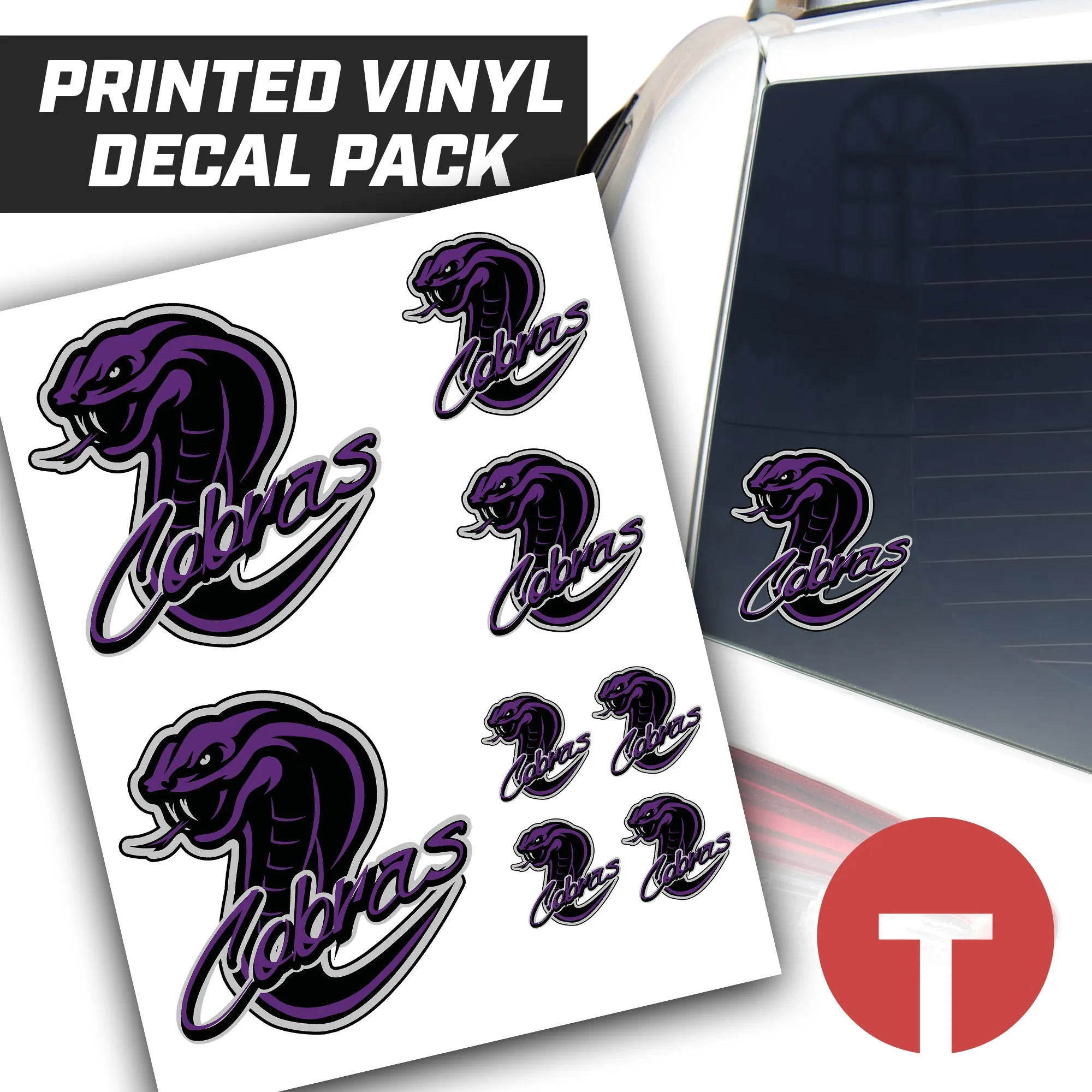 Cobras Softball - Logo Vinyl Decal Pack