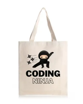 Coding Ninja-  Canvas Reusable Bags