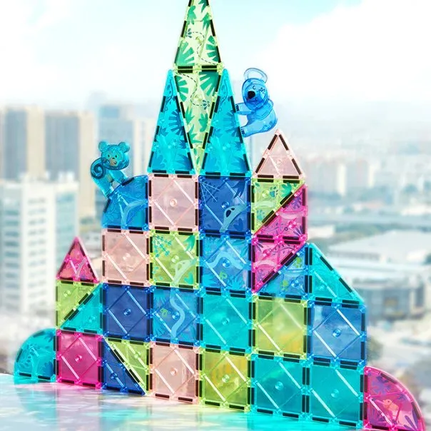Colourful Magnetic Tiles 100pc