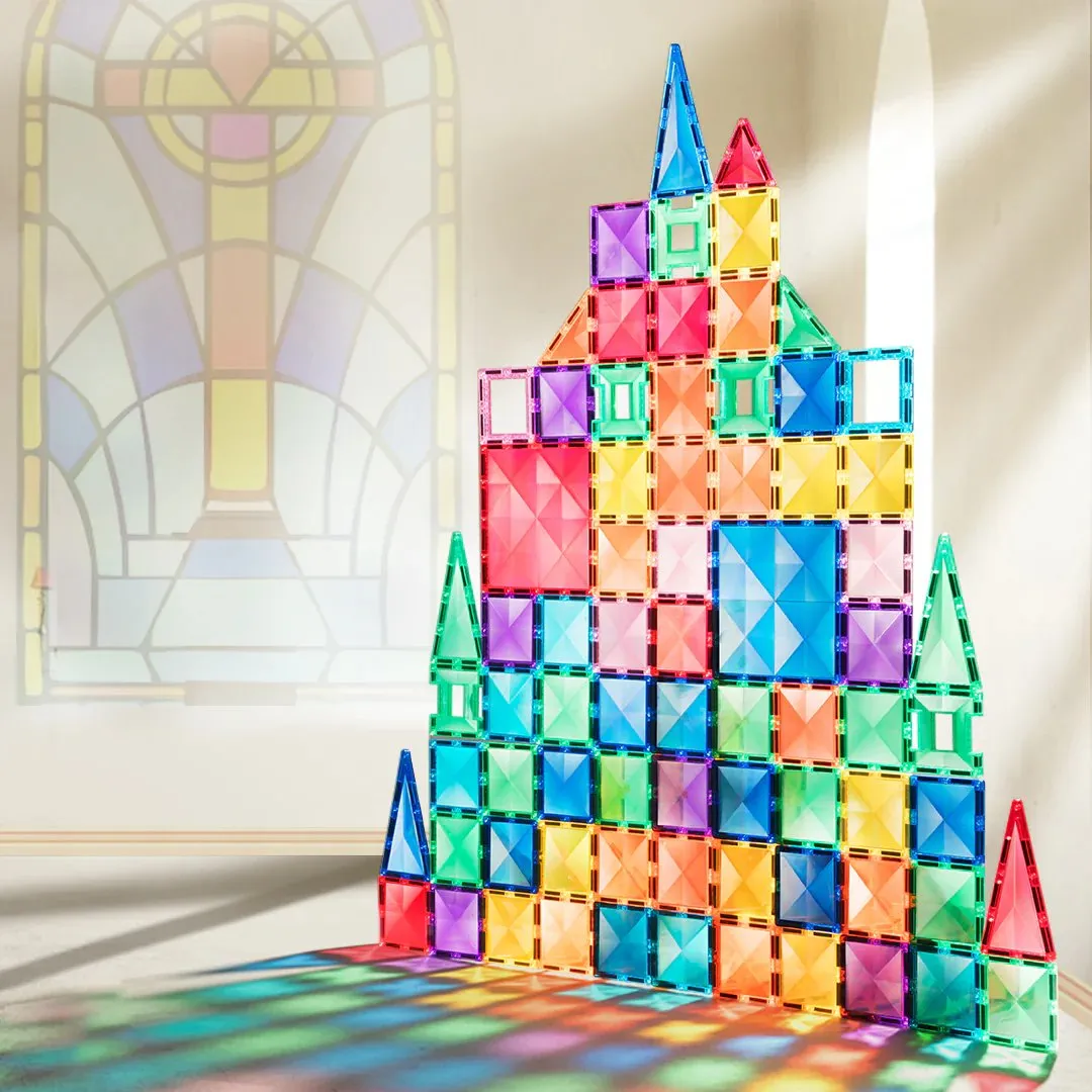 Colourful Magnetic Tiles 100pc