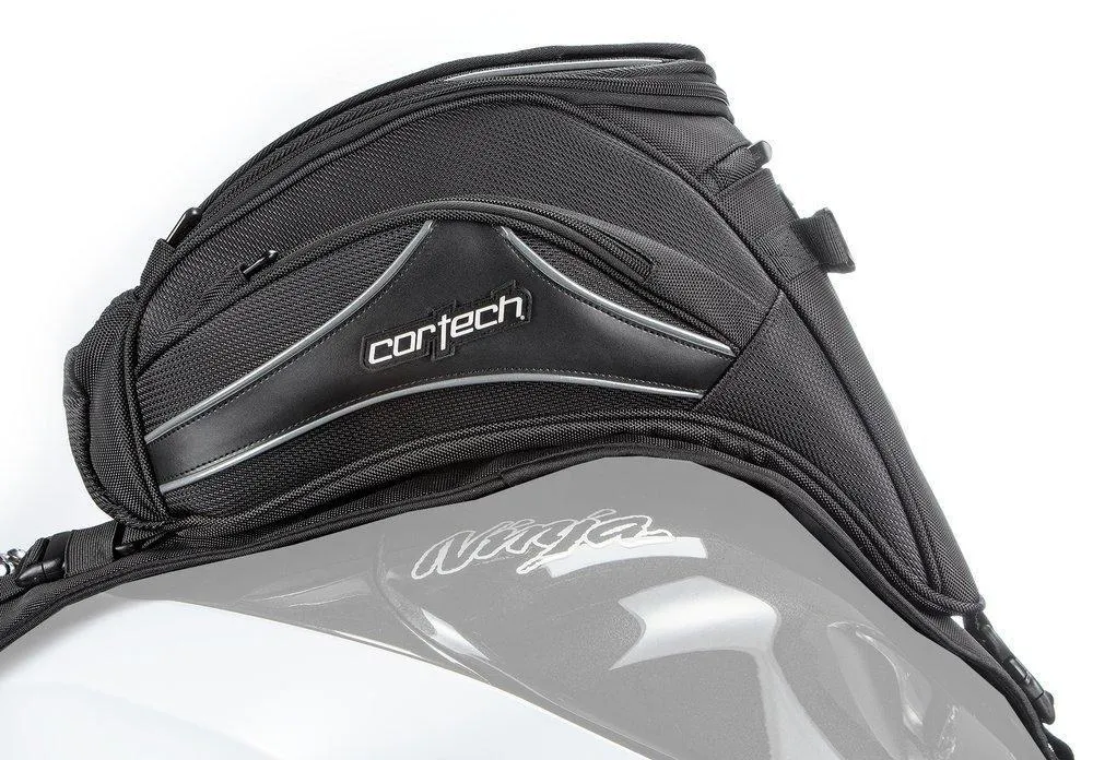 Cortech 'Super 2.0' 18-Liter Sloped Black Strap Mount Tank Bag