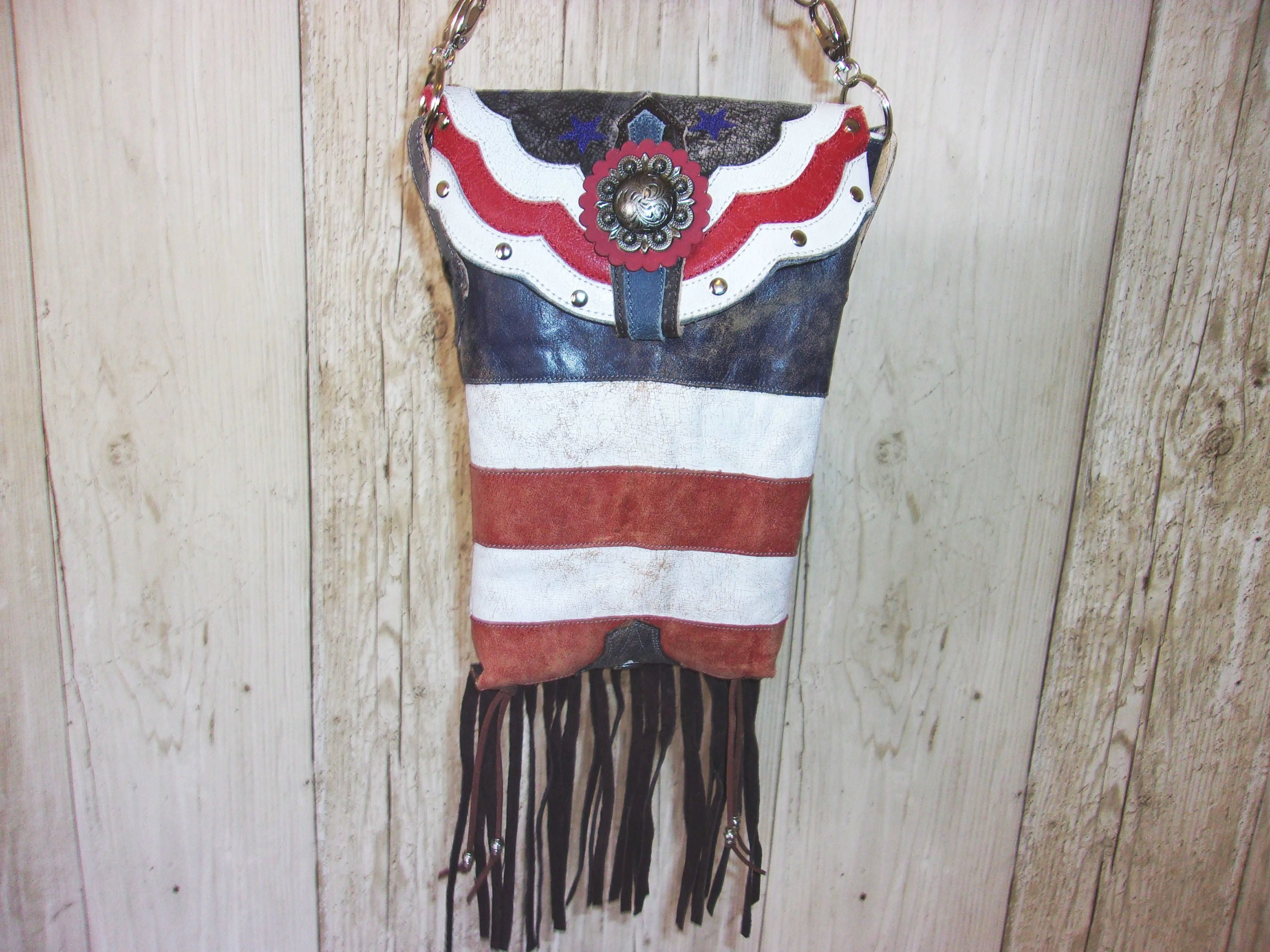 Cowboy Boot Crossbody Fringe Hipster Bag HP784