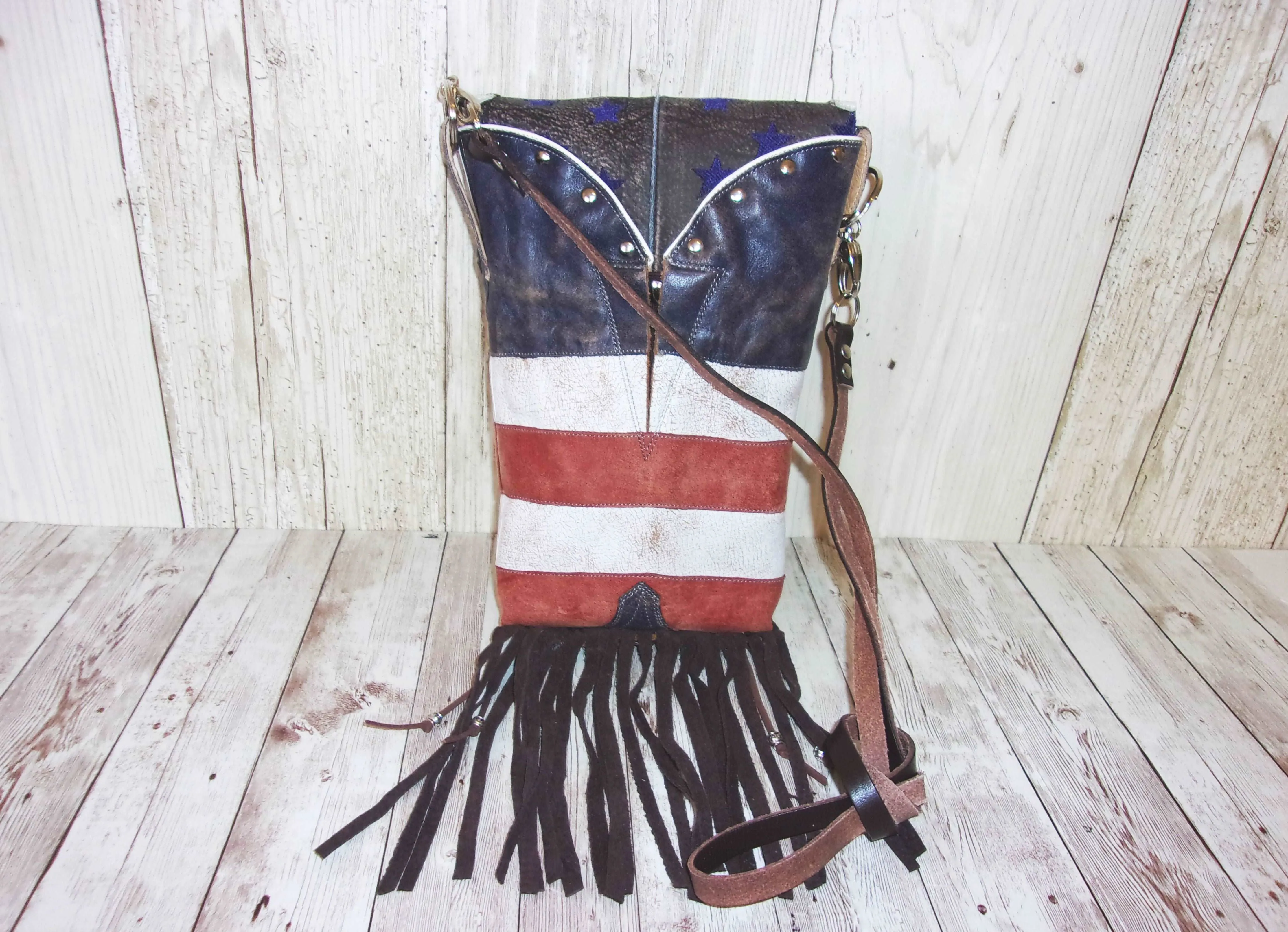 Cowboy Boot Crossbody Fringe Hipster Bag HP784