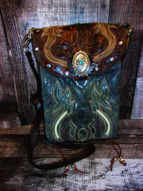 Cowboy Boot Crossbody Hipster Purse HP1025