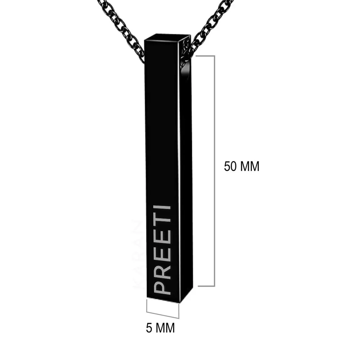 Custom Engraved Pendant with Chain Gift for Women - Add Name