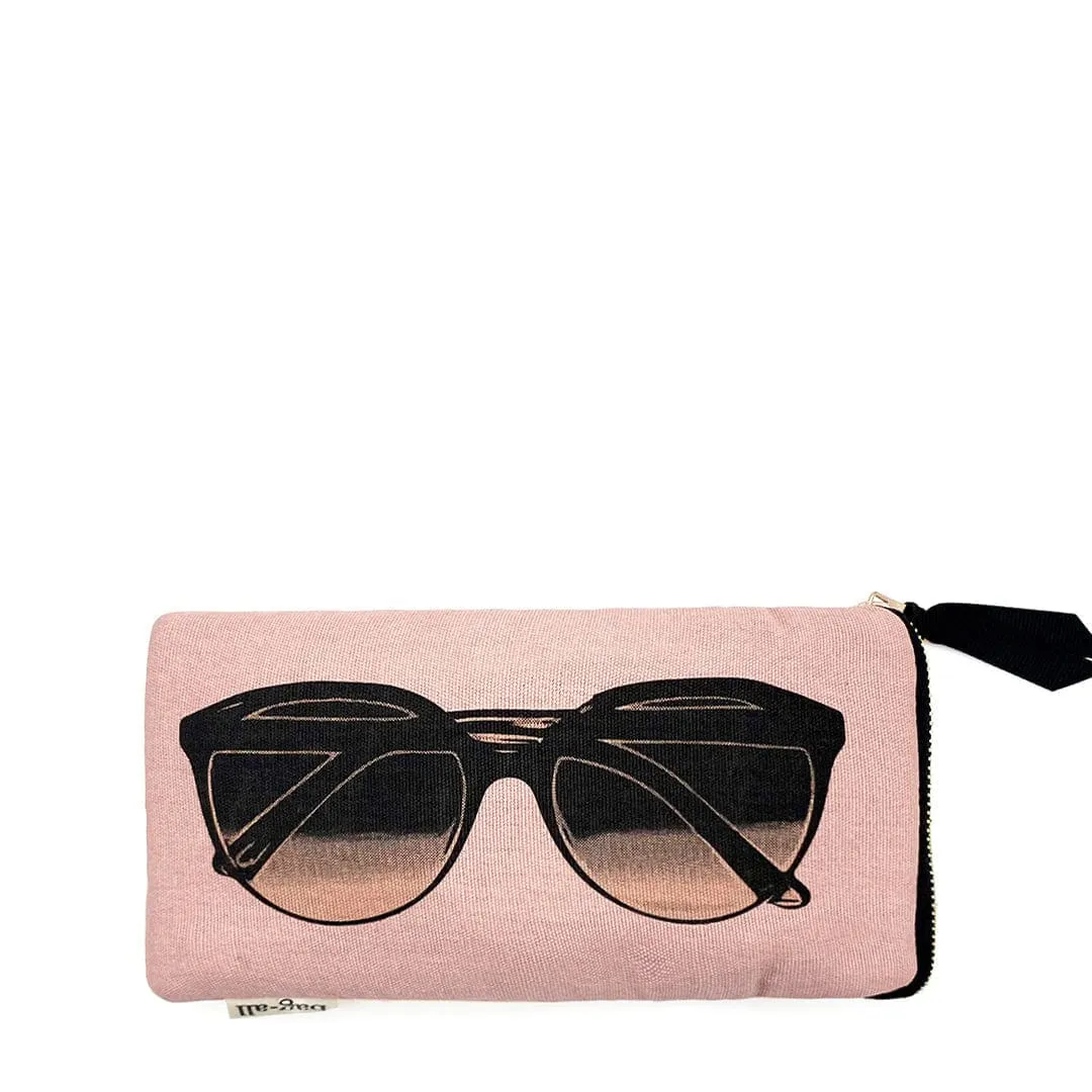 CUSTOM Sunglasses Case with Pocket for Second Pair of Glasses