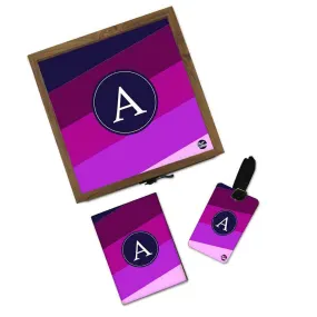 Customized Travel Organizer With Name - Colorful Lines