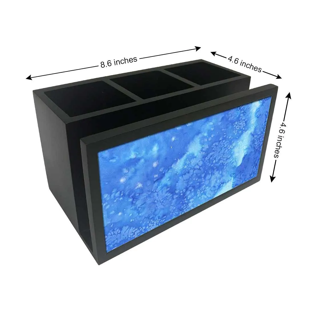 Cutlery Tissue Holder Napkin Stand -  Arctic Space Dark Blue Watercolor