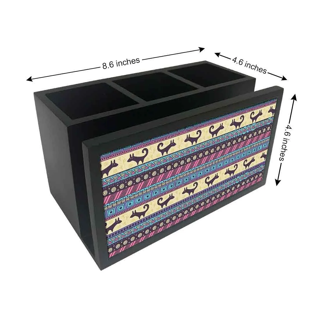 Cutlery Tissue Holder Napkin Stand -  Aztec Design