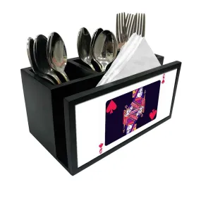 Cutlery Tissue Holder Napkin Stand -  Queen Cards