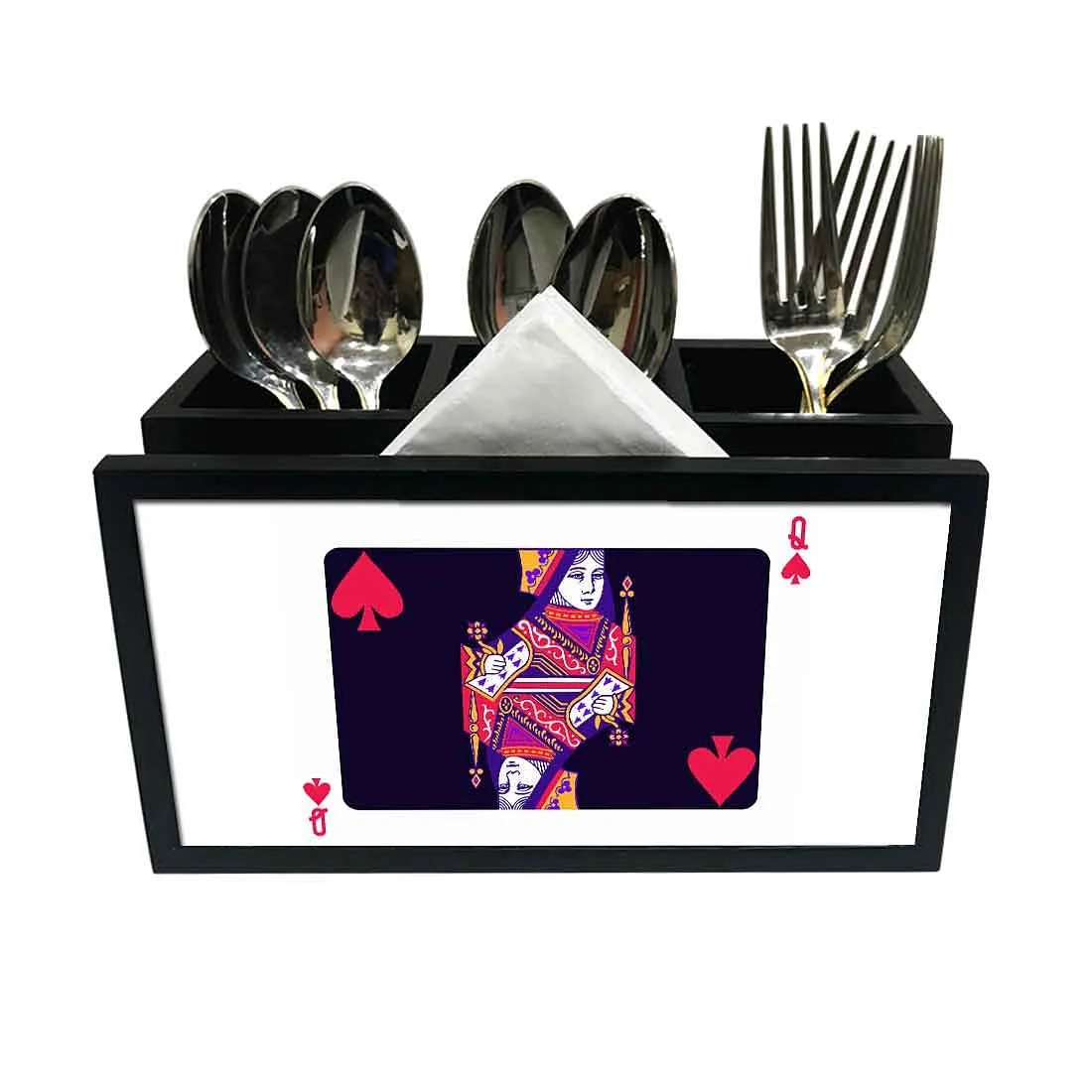 Cutlery Tissue Holder Napkin Stand -  Queen Cards