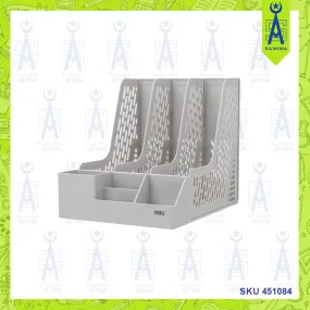 DELI Z00112 MAGAZINE HOLDER 3 DIVIDER W/PEN HOLDER