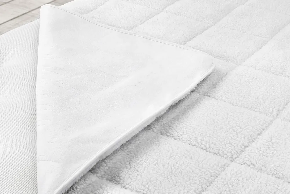 Dreamland 16696C Scandi Sherpa Full Double Bed Size Heated Underblanket with Dual Controls