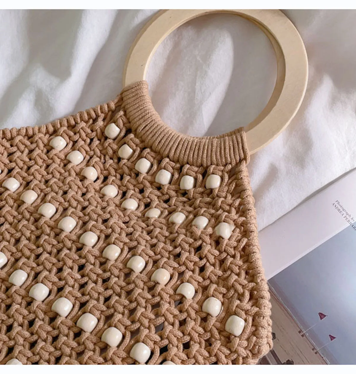 Elena Handbags Knit Top Handle Bag