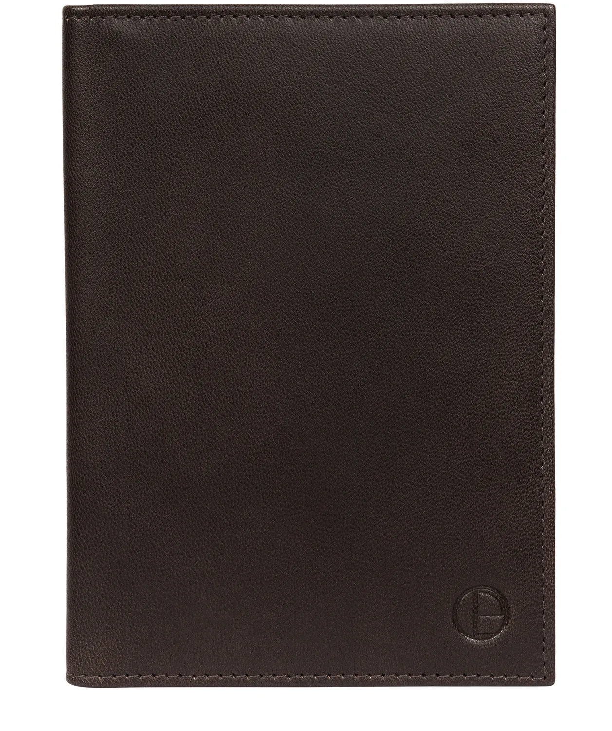 'Explore' Vintage Black Leather Passport Holder