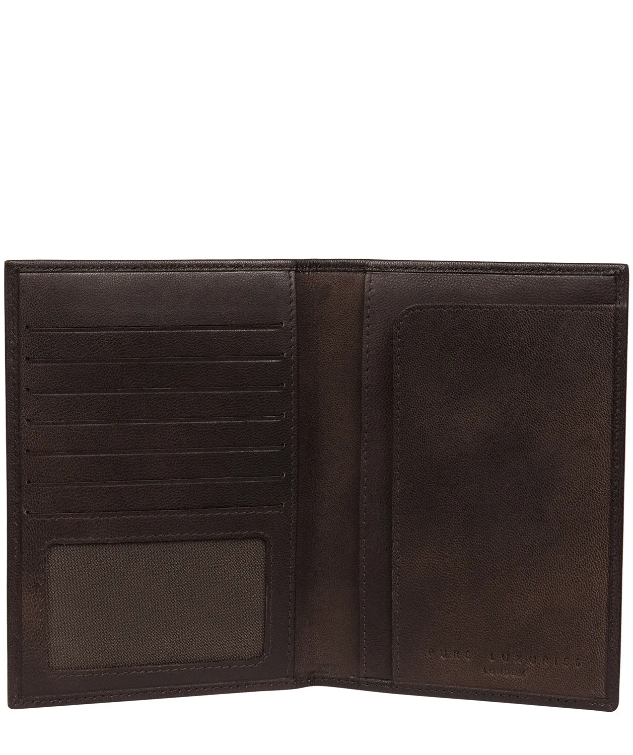 'Explore' Vintage Black Leather Passport Holder