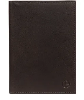 'Explore' Vintage Black Leather Passport Holder