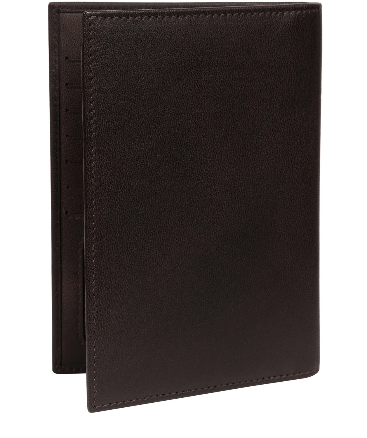 'Explore' Vintage Black Leather Passport Holder