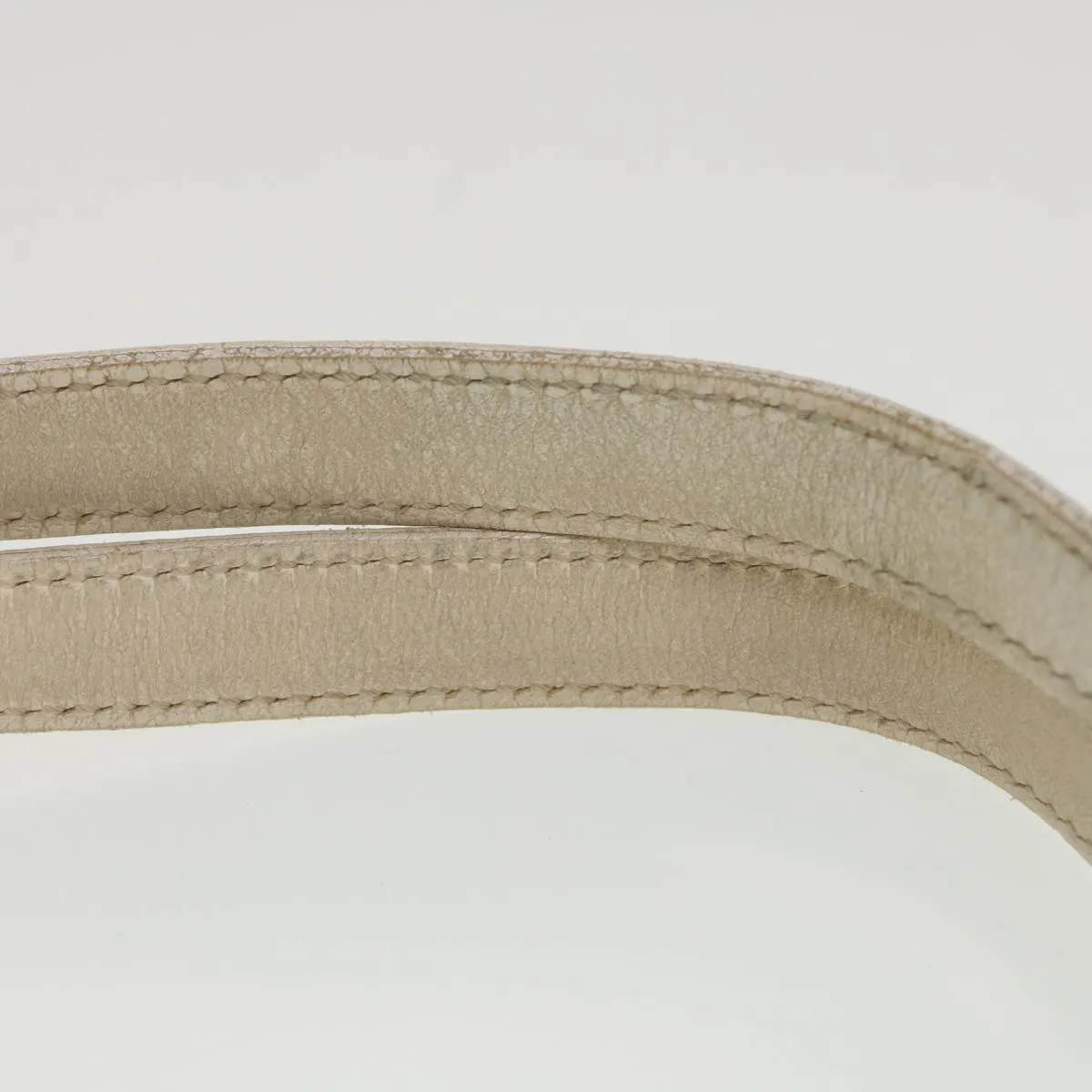 FENDI Shoulder Bag Leather White Auth am4051