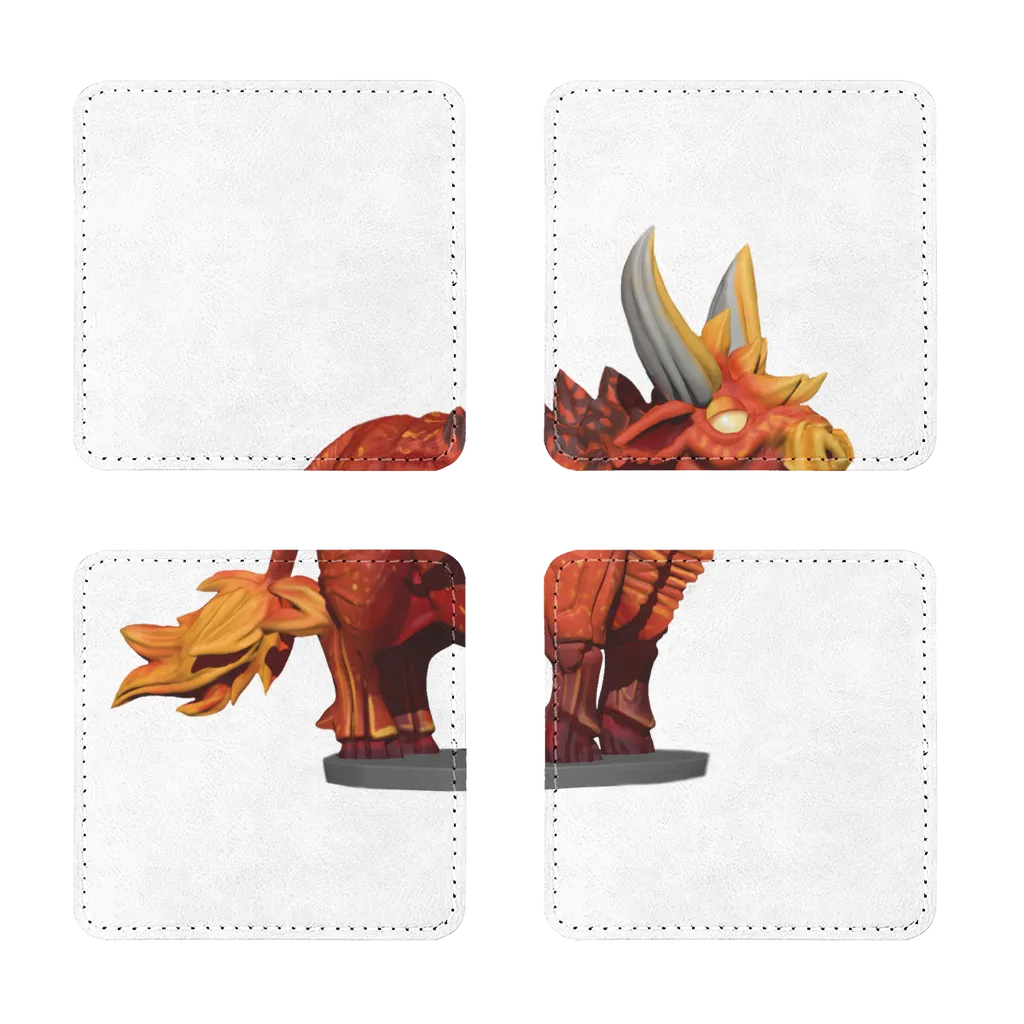 Fire Bull Sublimation Coasters Pack of Four