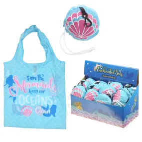 Foldable Reusable Eco Friendly Shopping Bag - Mermaid enchanted seas