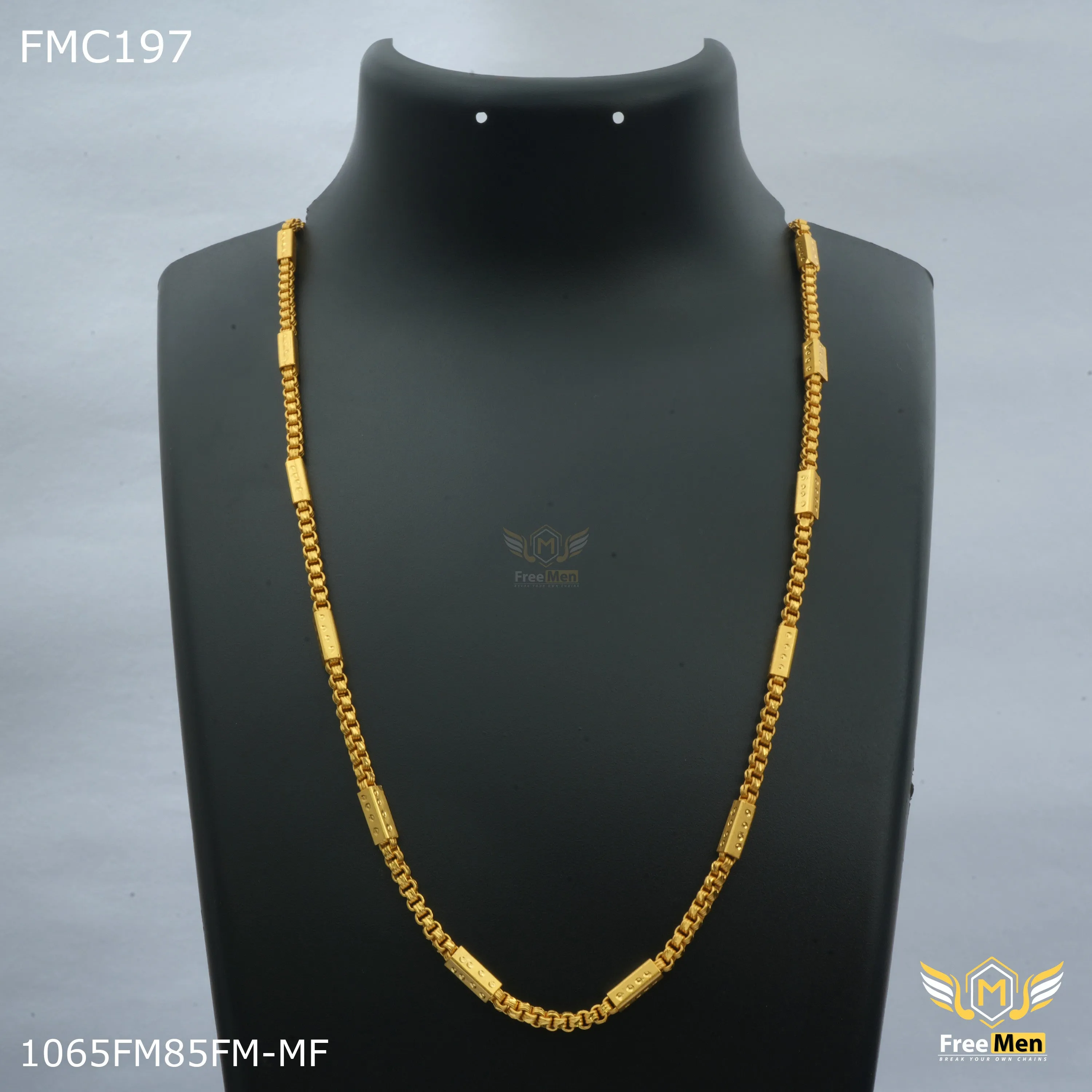 Freemen Box paip golden Chain for Man - FMC197