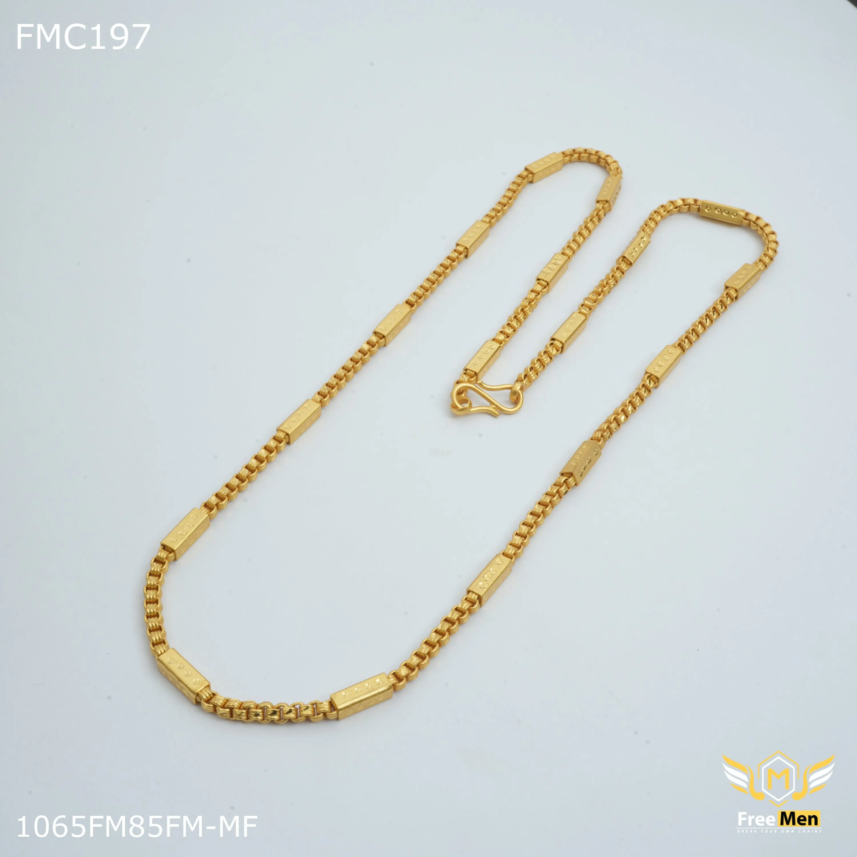 Freemen Box paip golden Chain for Man - FMC197