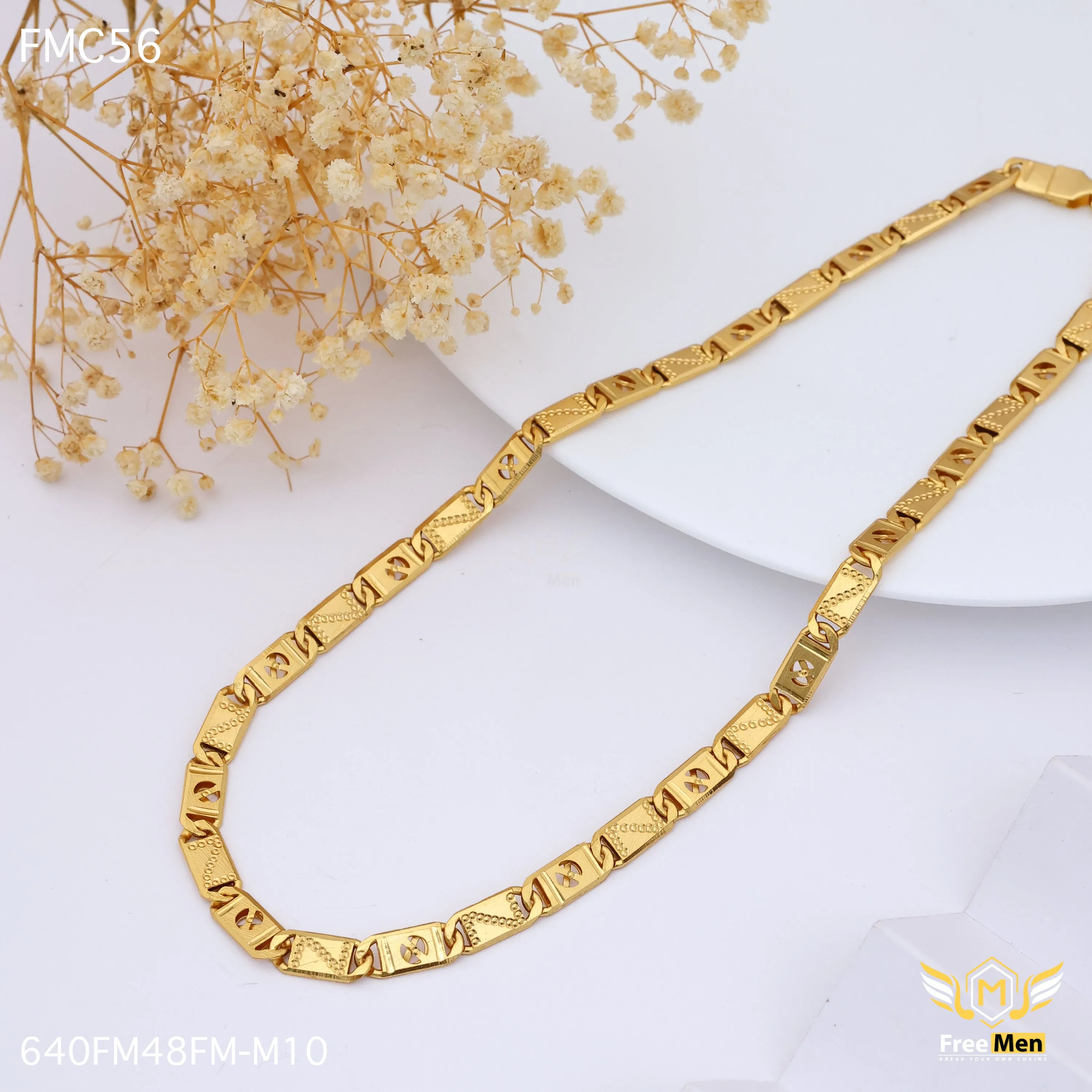 Freemen Elegant Broad Nawabi X Design Chain - FMC56