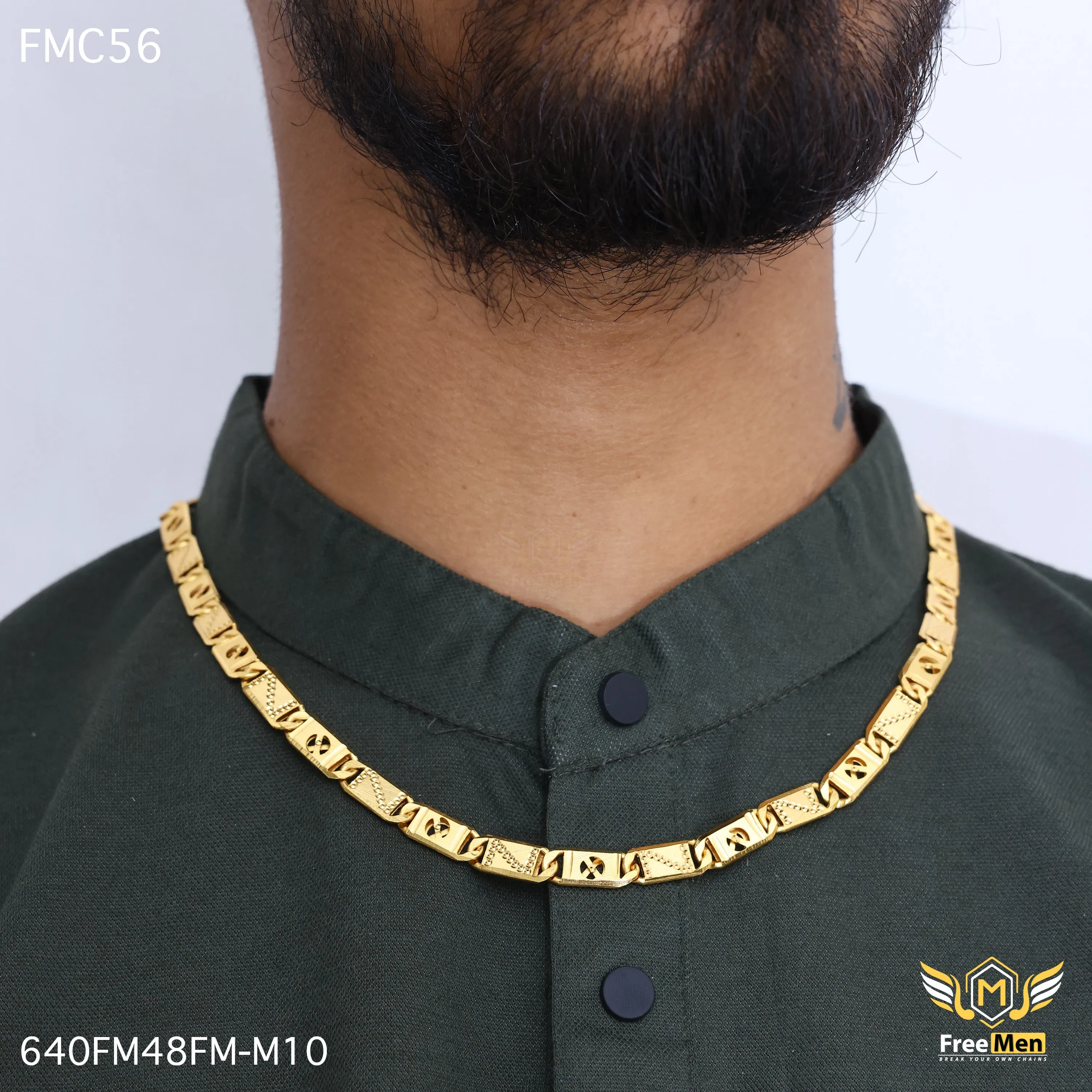 Freemen Elegant Broad Nawabi X Design Chain - FMC56