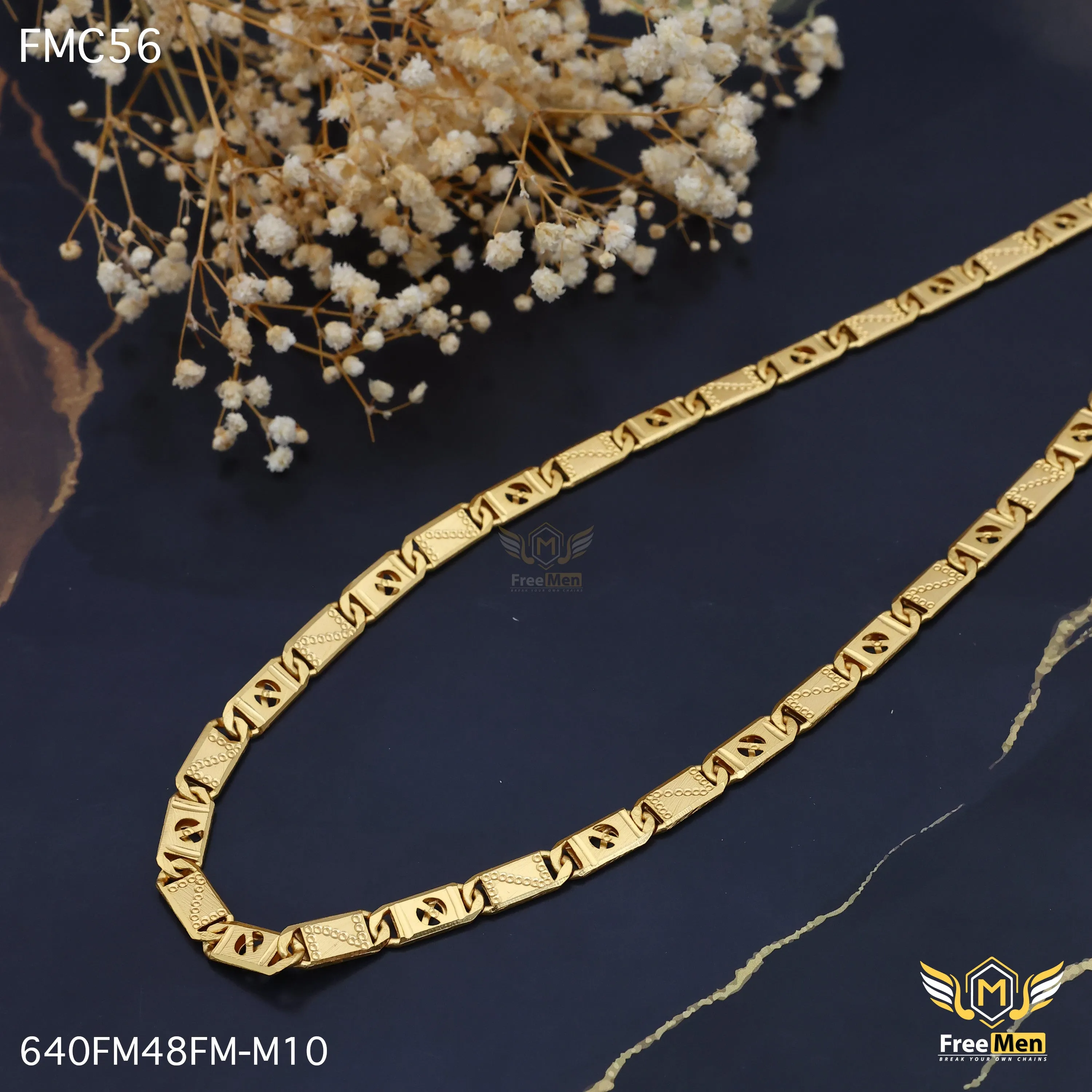 Freemen Elegant Broad Nawabi X Design Chain - FMC56