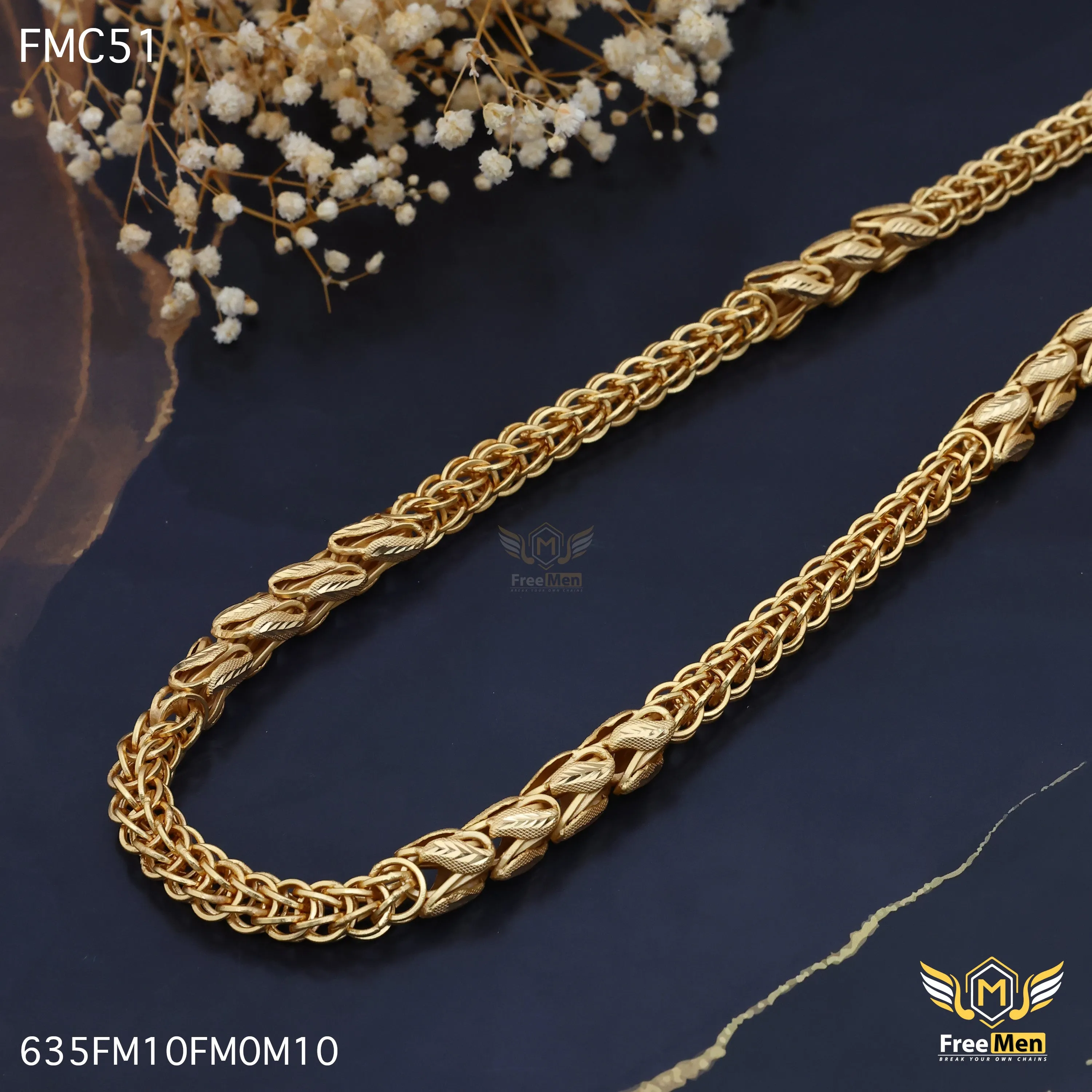 Freemen Entertaining leaf Indo Design Link Design Chain - FMC75