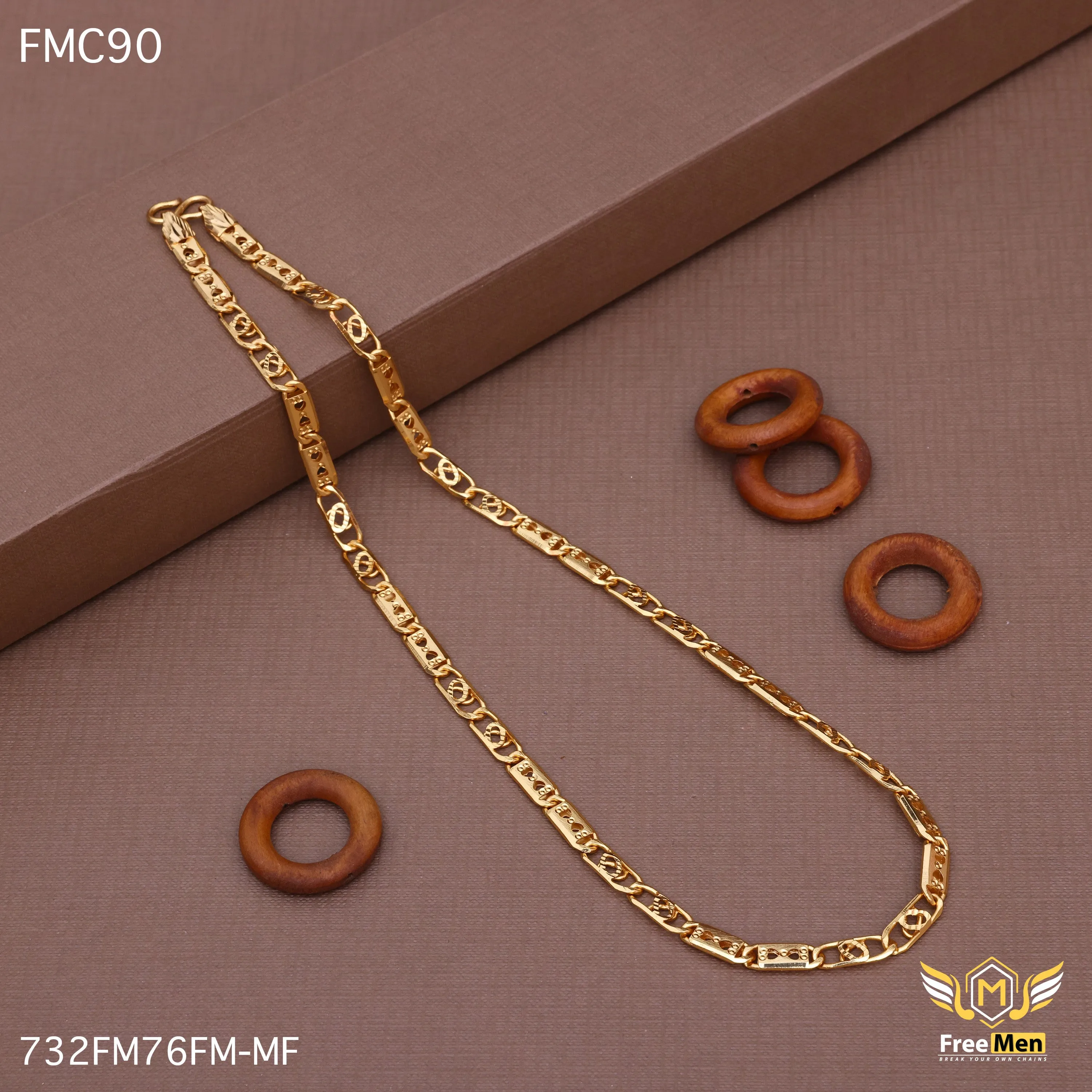 Freemen Gratifying Two Hearts TBT Chain for Men - FMC90