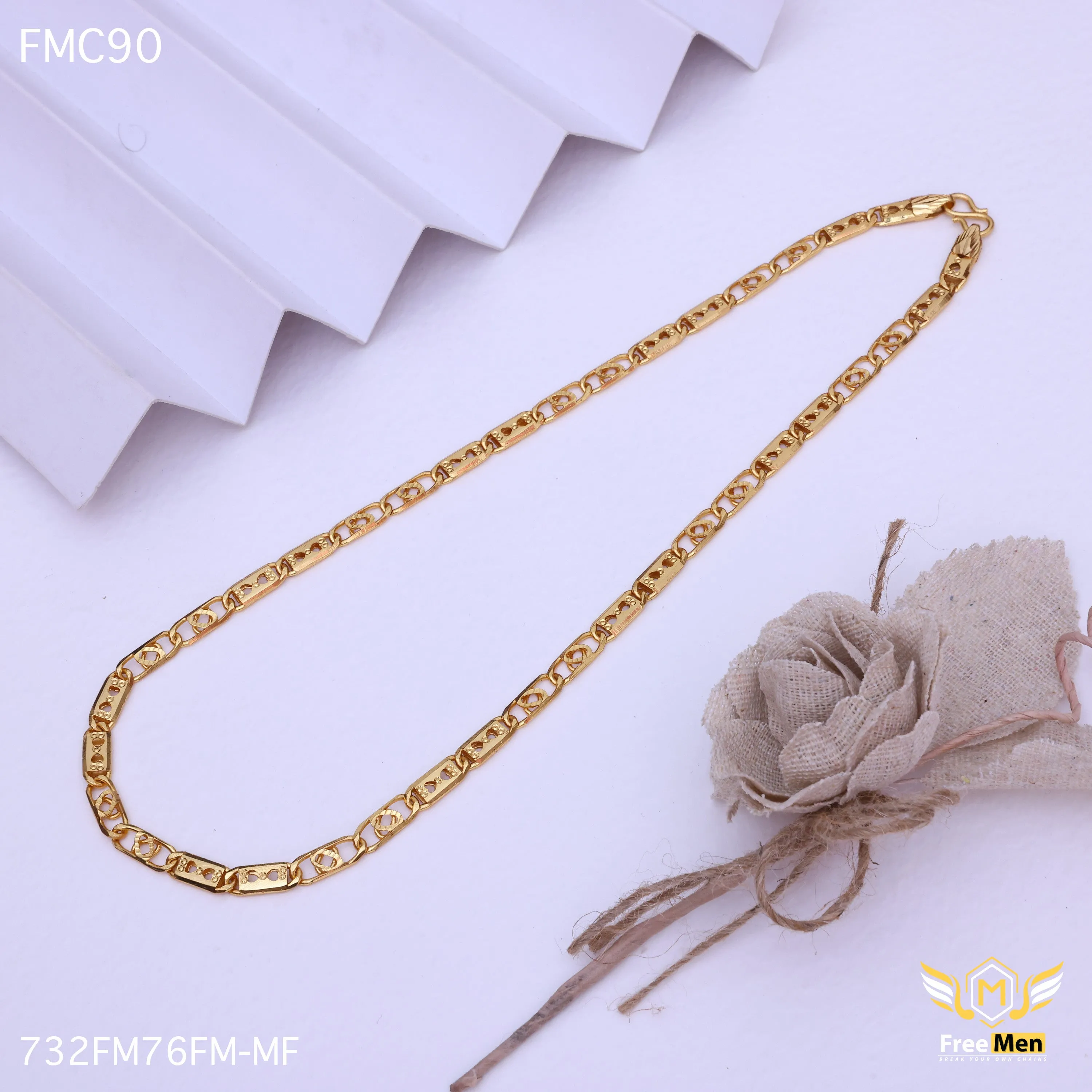 Freemen Gratifying Two Hearts TBT Chain for Men - FMC90