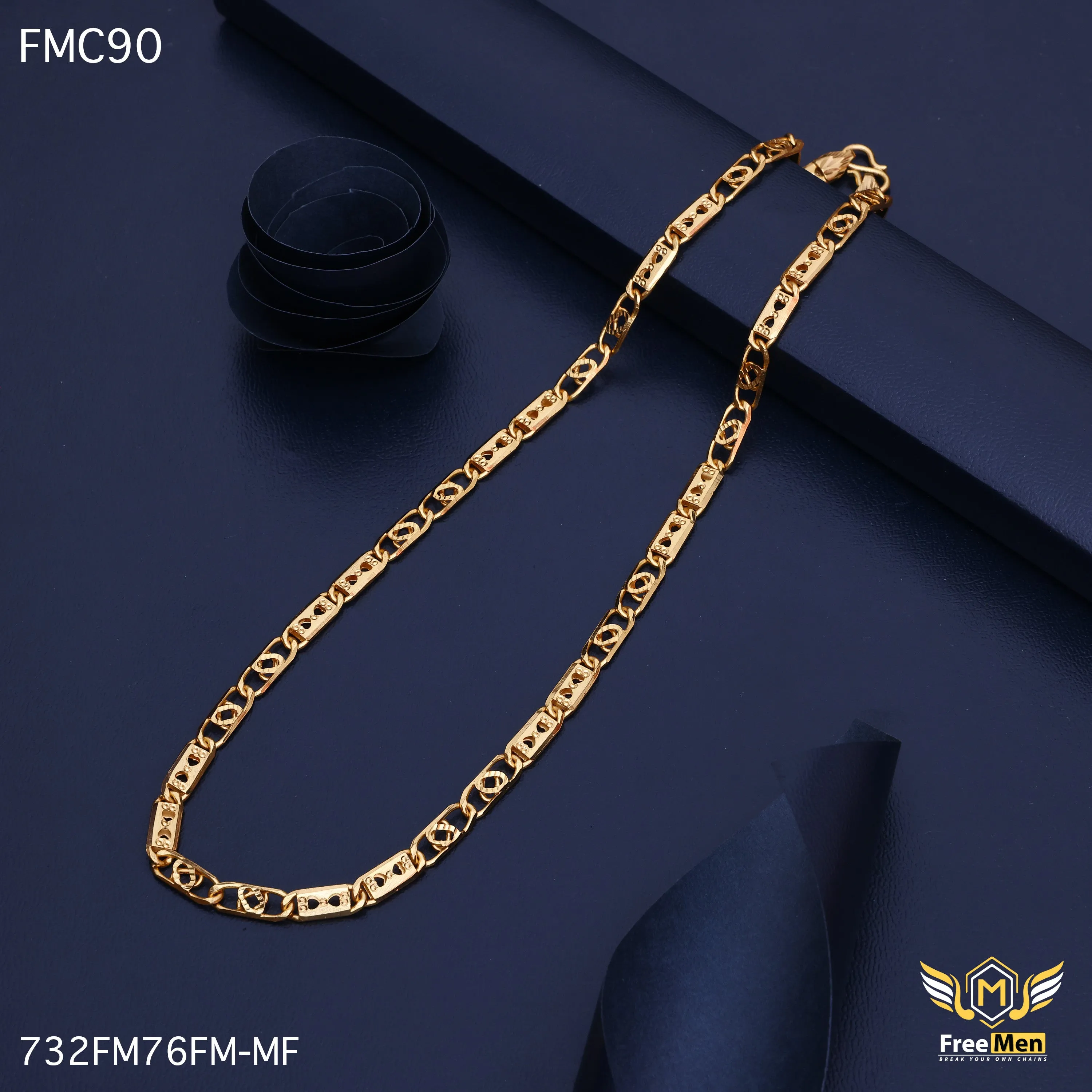Freemen Gratifying Two Hearts TBT Chain for Men - FMC90