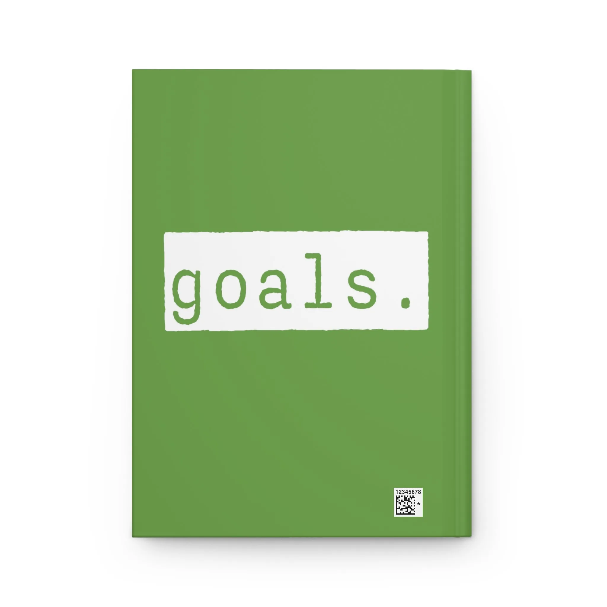 Goals Green Matte Hardcover Journal | Blank Book for Notes | Lined Notebook Diary Milestone Log
