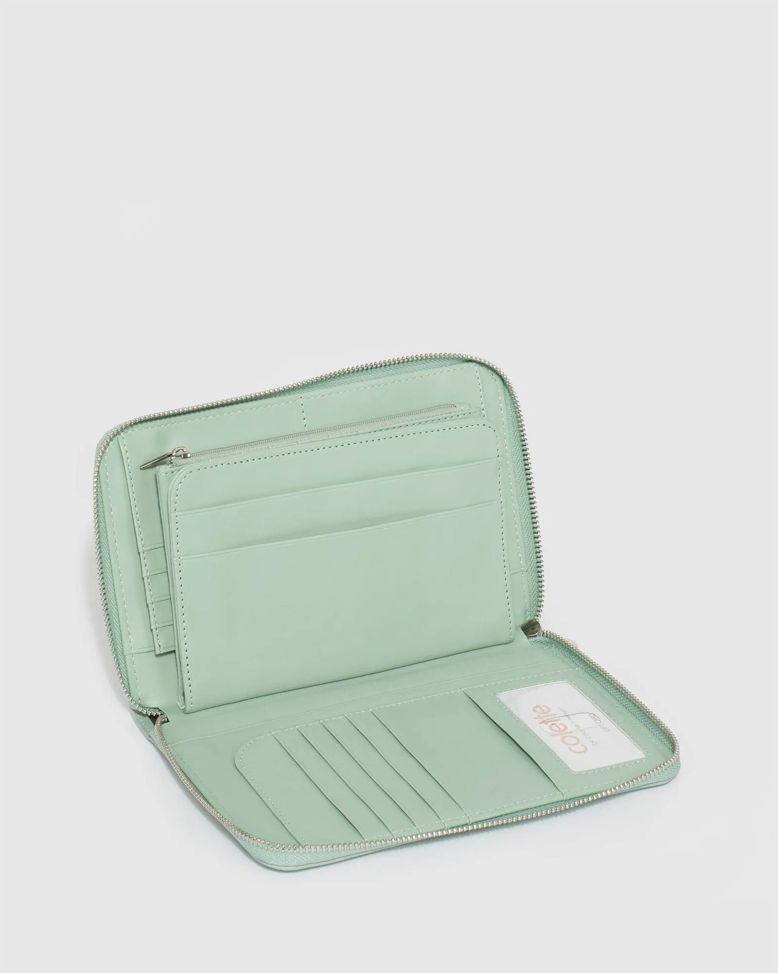 Green Talissa Plain Travel Wallet