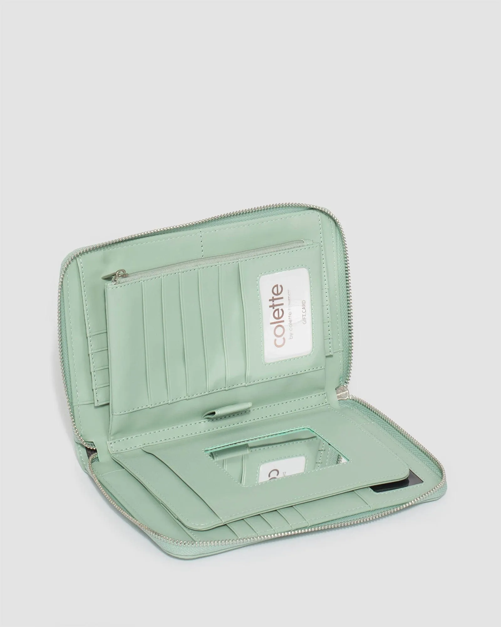 Green Talissa Plain Travel Wallet