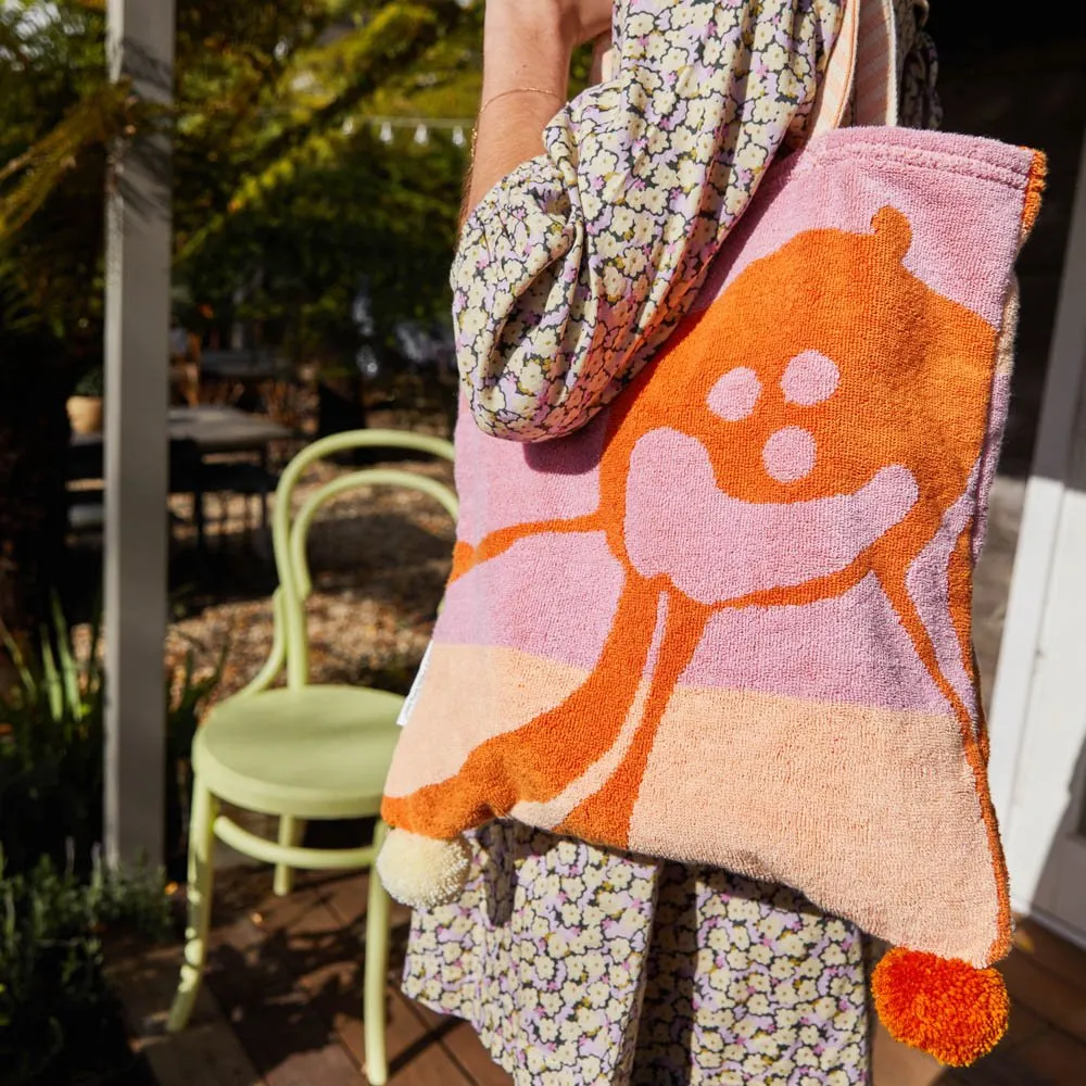 Hailsham Floral Tote Bag - Persimmon