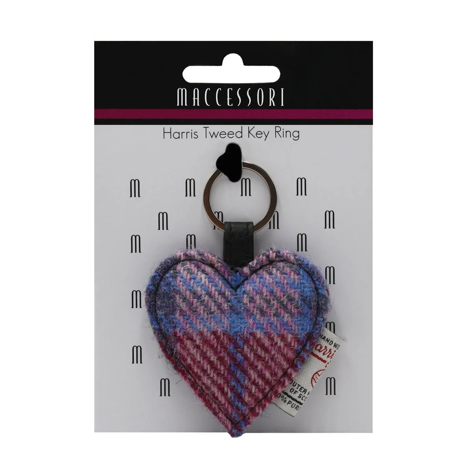 Harris Tweed Heart Key Ring