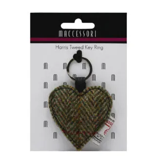 Harris Tweed Heart Key Ring