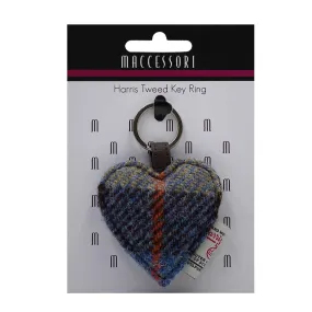 Harris Tweed Heart Key Ring