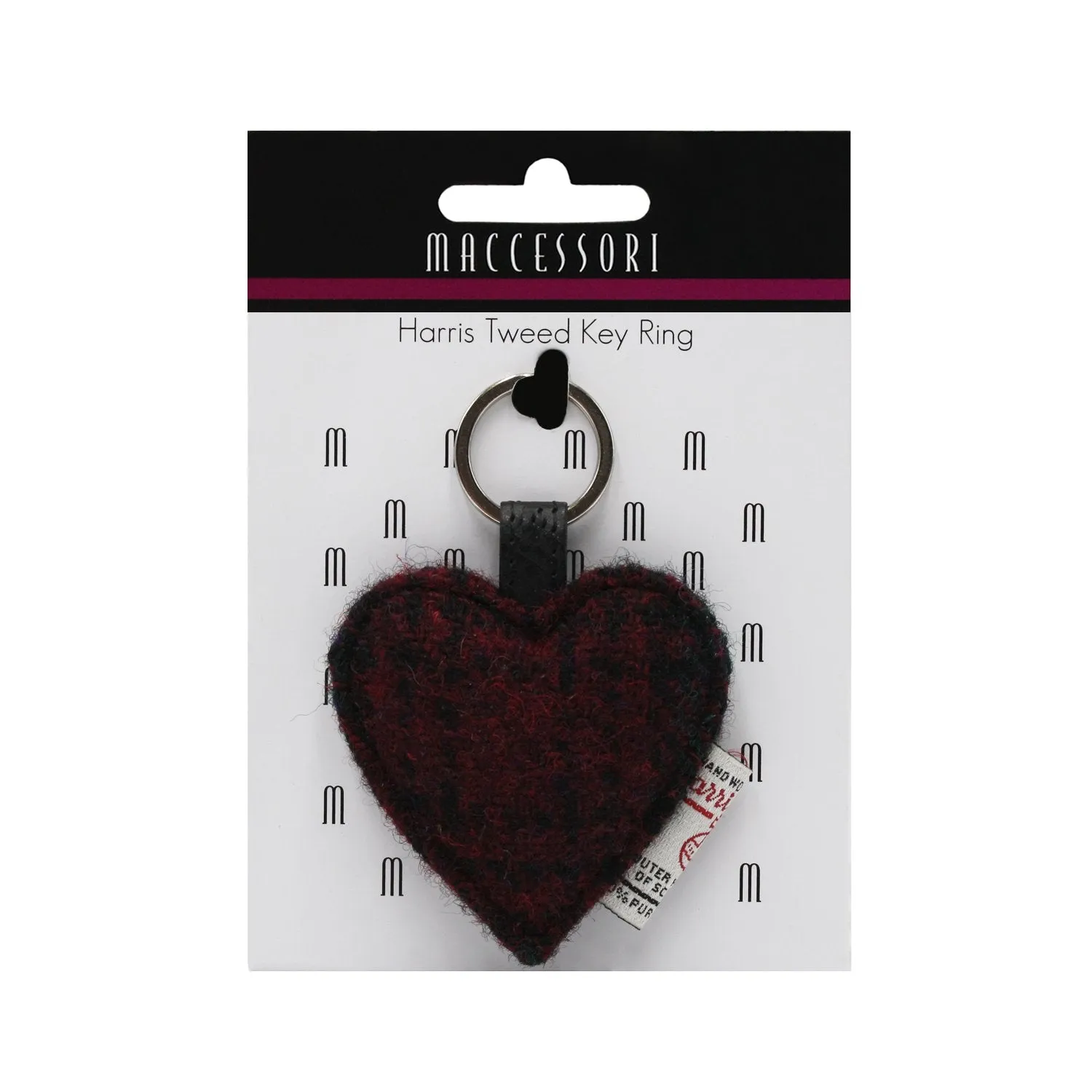 Harris Tweed Heart Key Ring