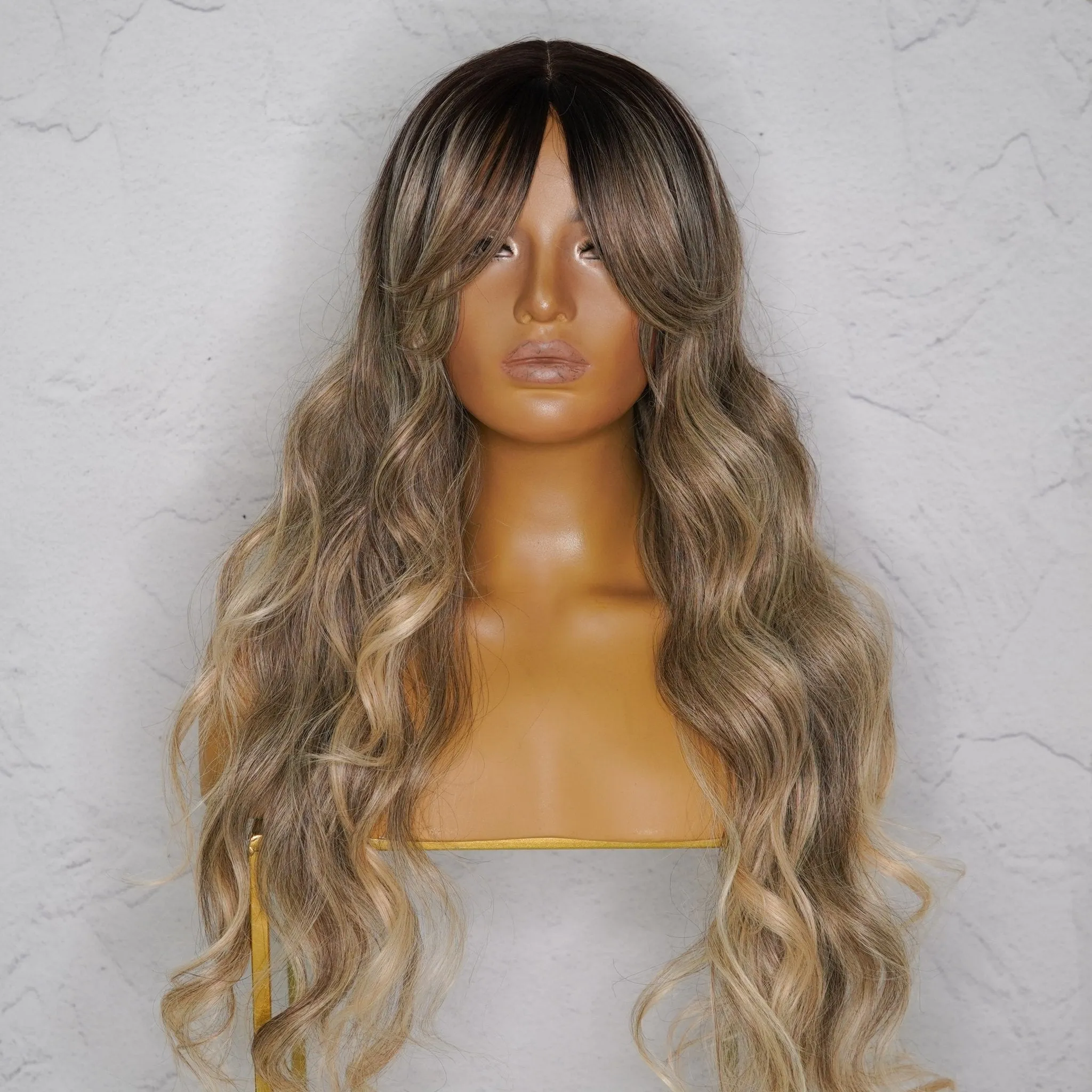 HENLEY Ash Blonde Lace Fringe Wig