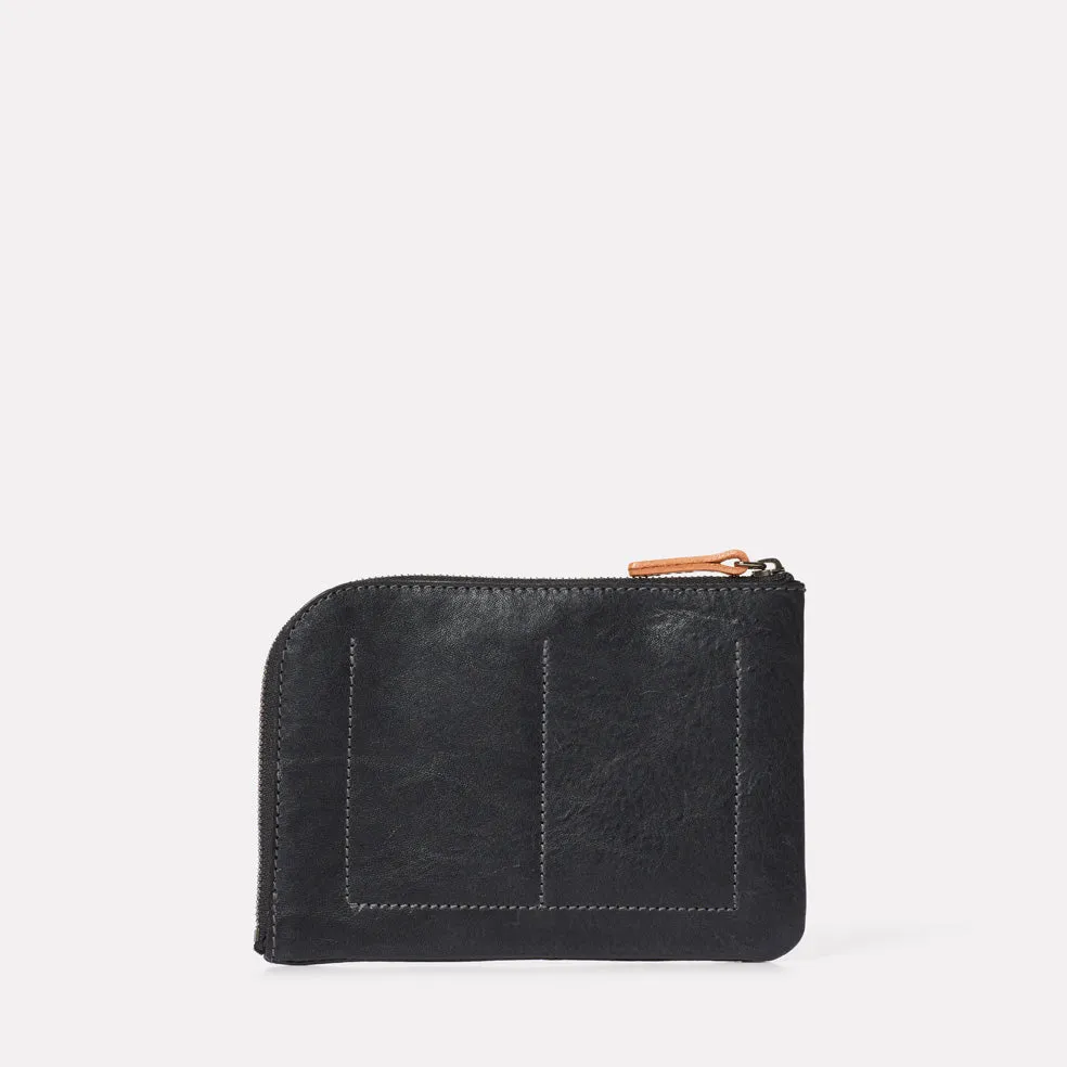 Hocker Medium Calvert Leather Purse in Black